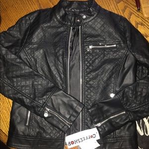 Girls Faux Leather Jacket